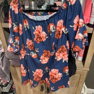 Never worn off shoulder top